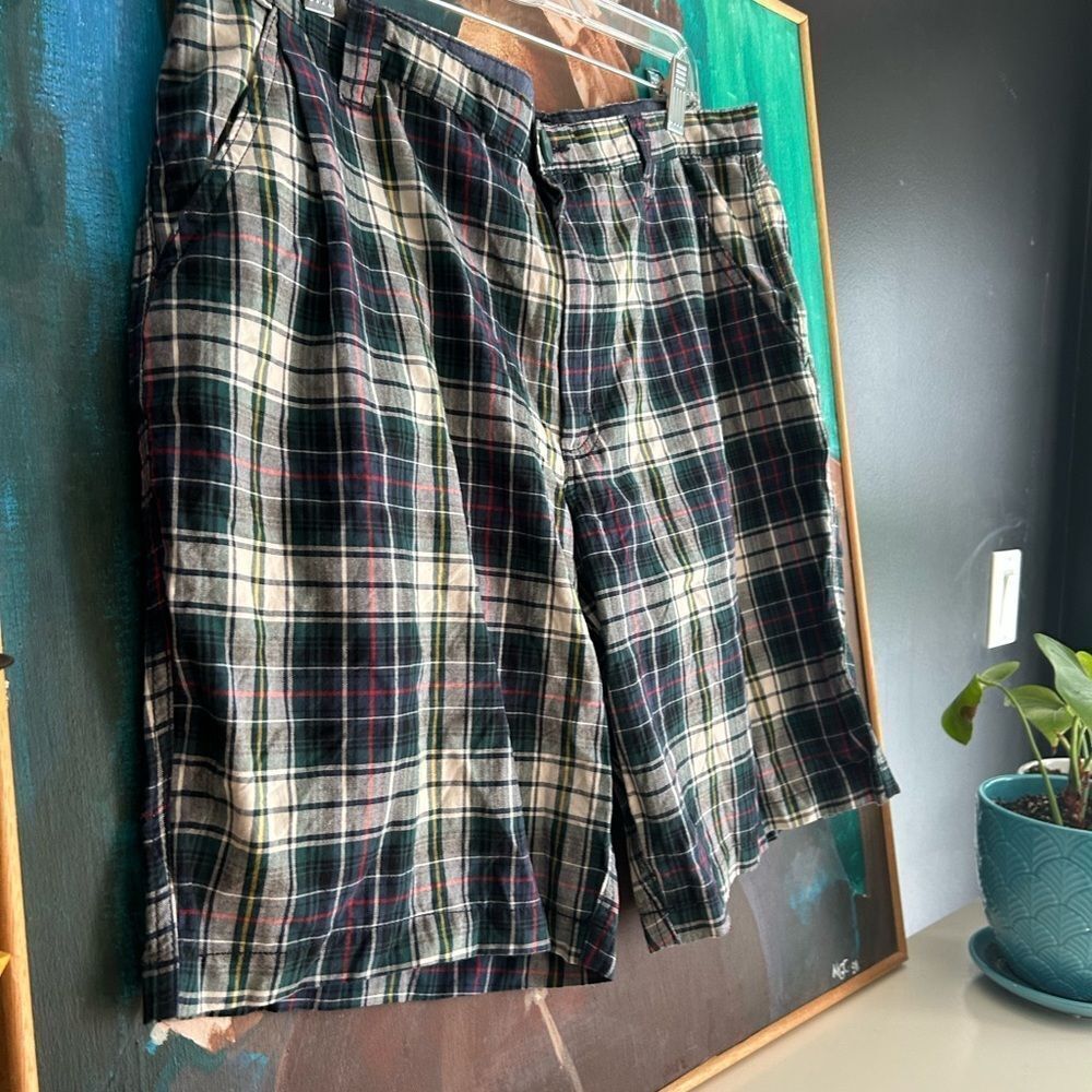 Denver Hayes Black and White Plaid Men's Shorts 36 - Picture 3 of 16